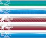 Glossy Userbars Free Vector